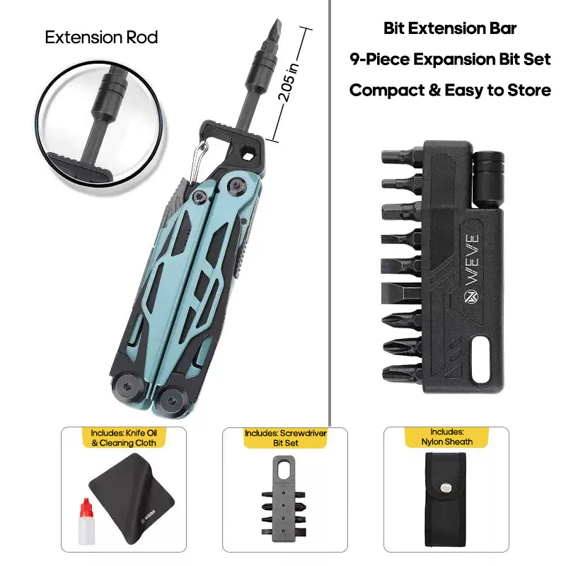 Solar Chase Pliers | 14-in-1 Tactical Multitool with Fire Starter & Saw | Heavy Duty 420 Steel for Survival & EDC