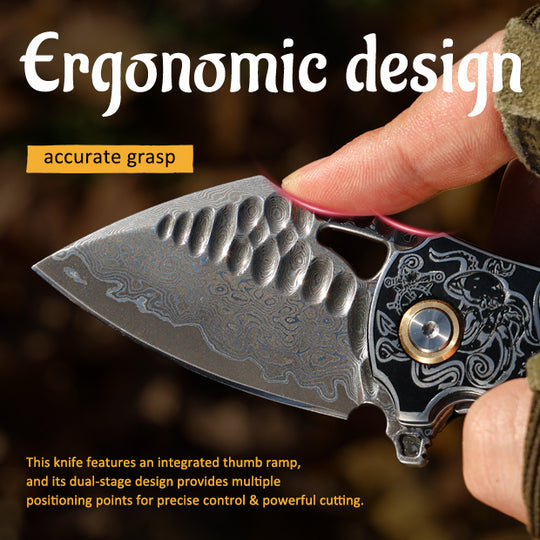 Verdal - The Pocket-Sized Handmade Damascus EDC Folding Knife