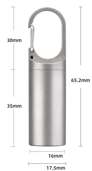 ADD-ONS:Titanium Pill Case Clip - Waterproof Portable Keychain for Medicine