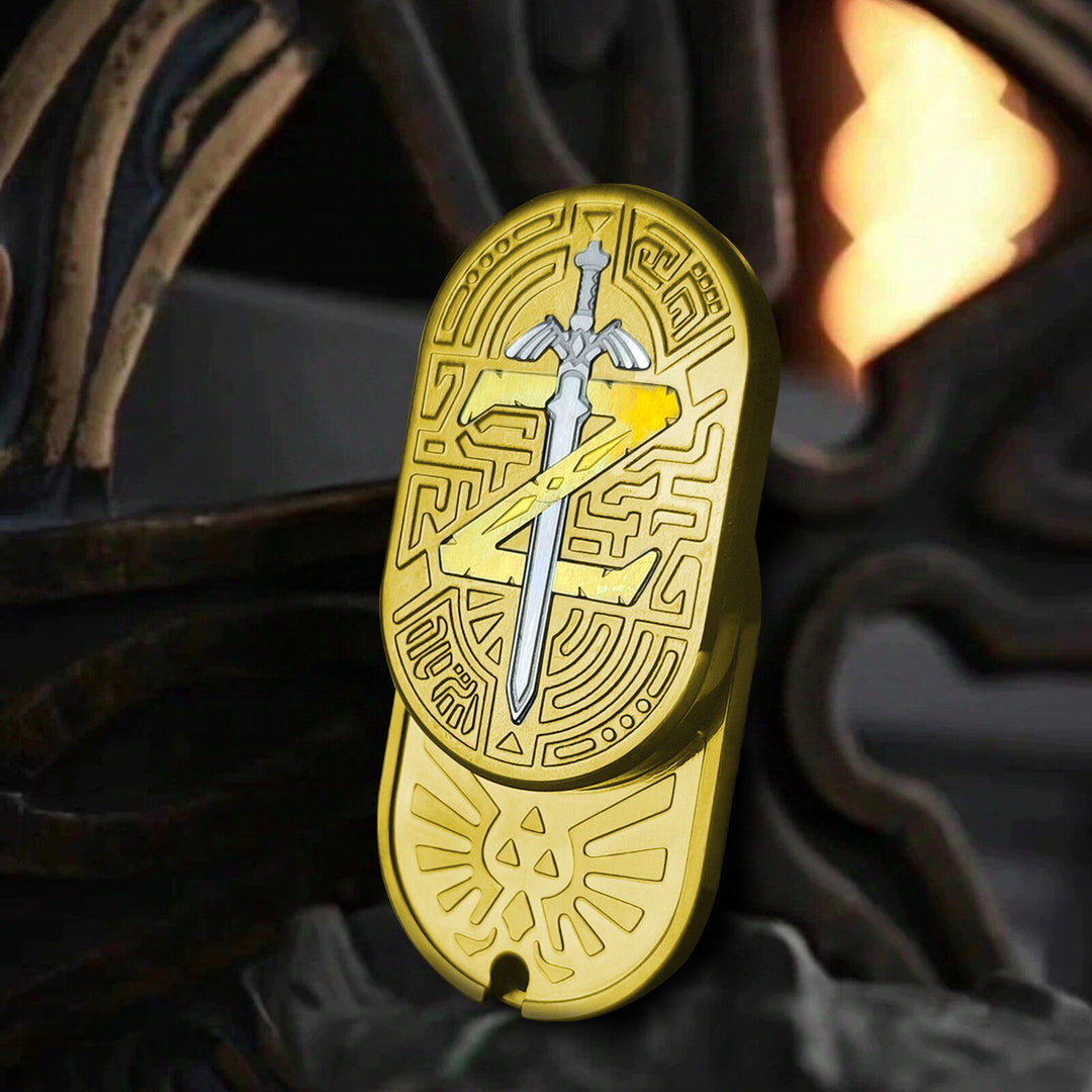 Sword & Shield:3-in-1 EDC Fidget Spinner Mechanical Ratchet Toy