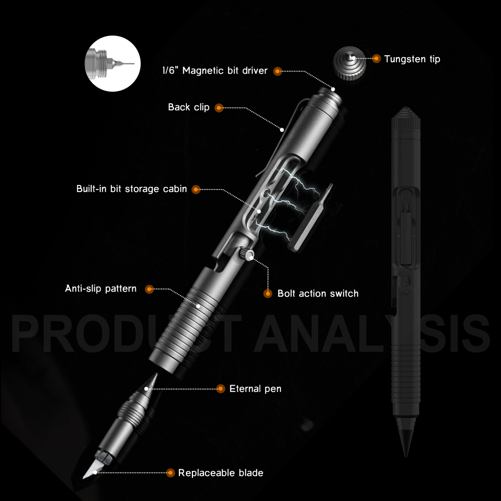 Bullet Ant 3.0 - Titanium Tactical Bolt-Action Multi-Tool Pen