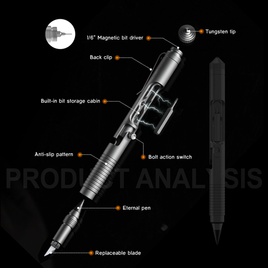 Bullet Ant 3.0 - Titanium Tactical Bolt-Action Multi-Tool Pen