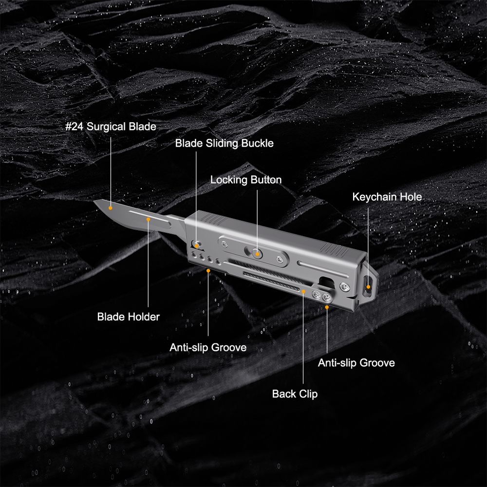 TiRoto:Ti surgical blade EDC Utility Knife. 