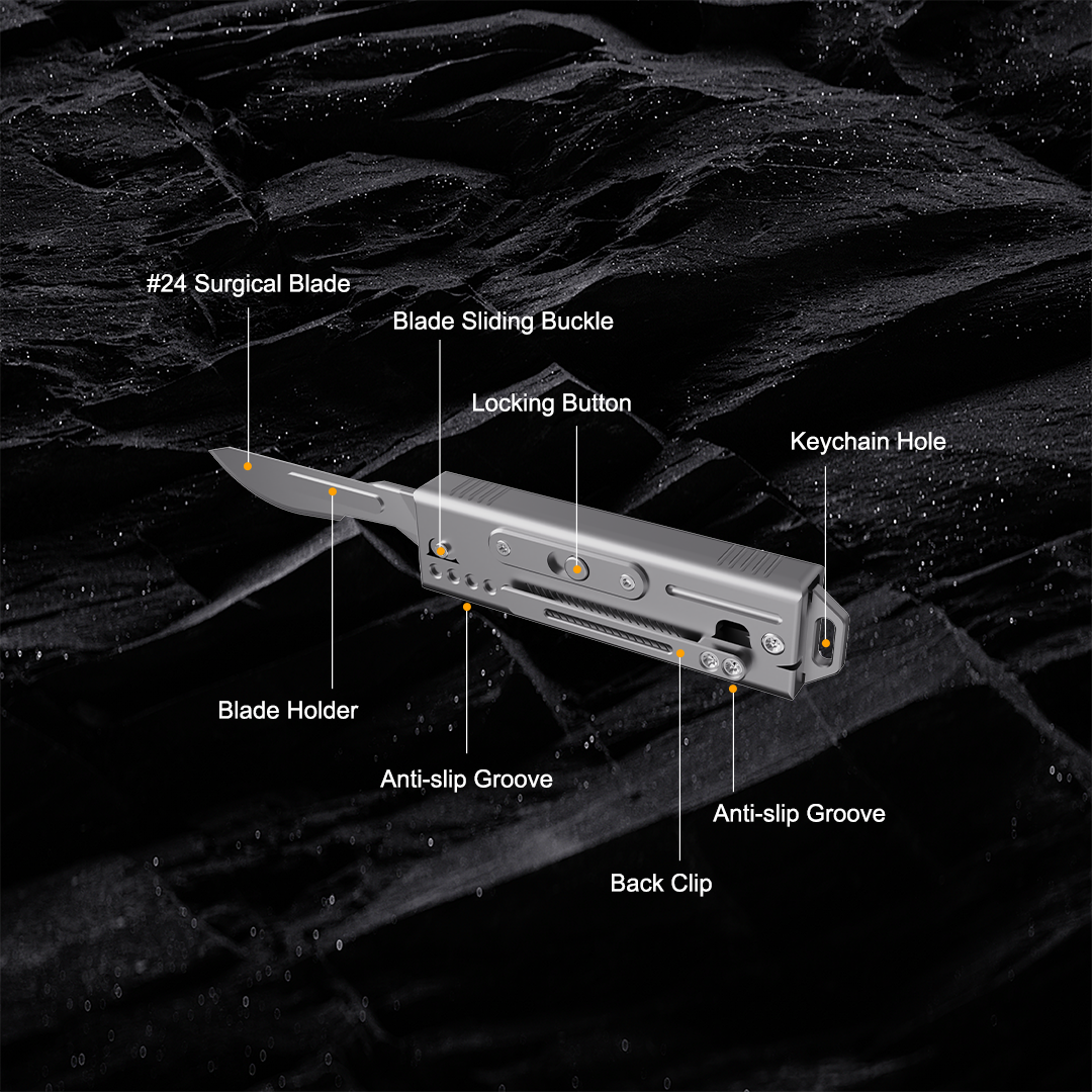 TiRoto:Ti surgical blade EDC Utility Knife. 
