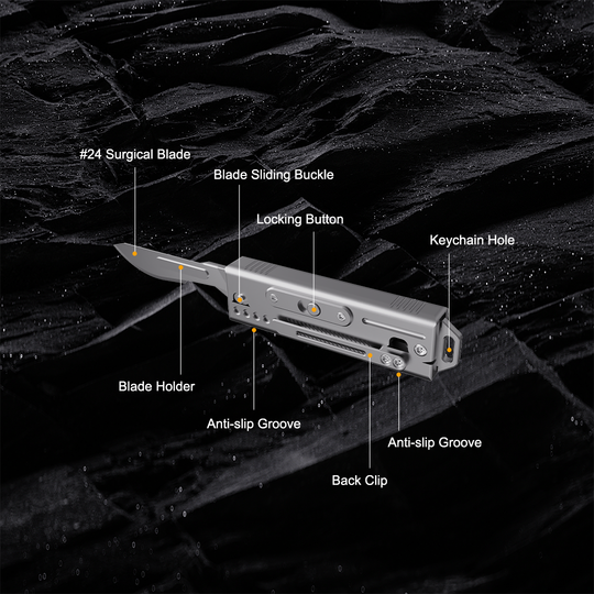 TiRoto:Ti surgical blade EDC Utility Knife. 