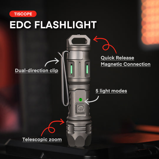 TiScope - The Compact Titanium Zoom Light for Everyday Carry