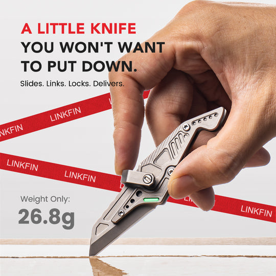 LINKFIN: A Compact Sliding-Link Knife for Everyday Use