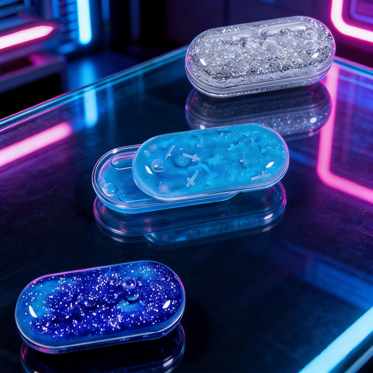 Lucent — Luminous Liquid-Core EDC Slider with Magnetic Motion and Dynamic Flow Design