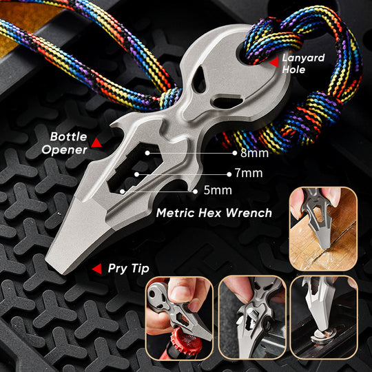 Titalien Alien – Titanium EDC Multi-Tool Pry Bar