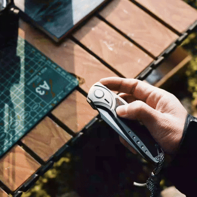 GraphiX: Ti & Carbon Folding Knife — M390/D2 Blade