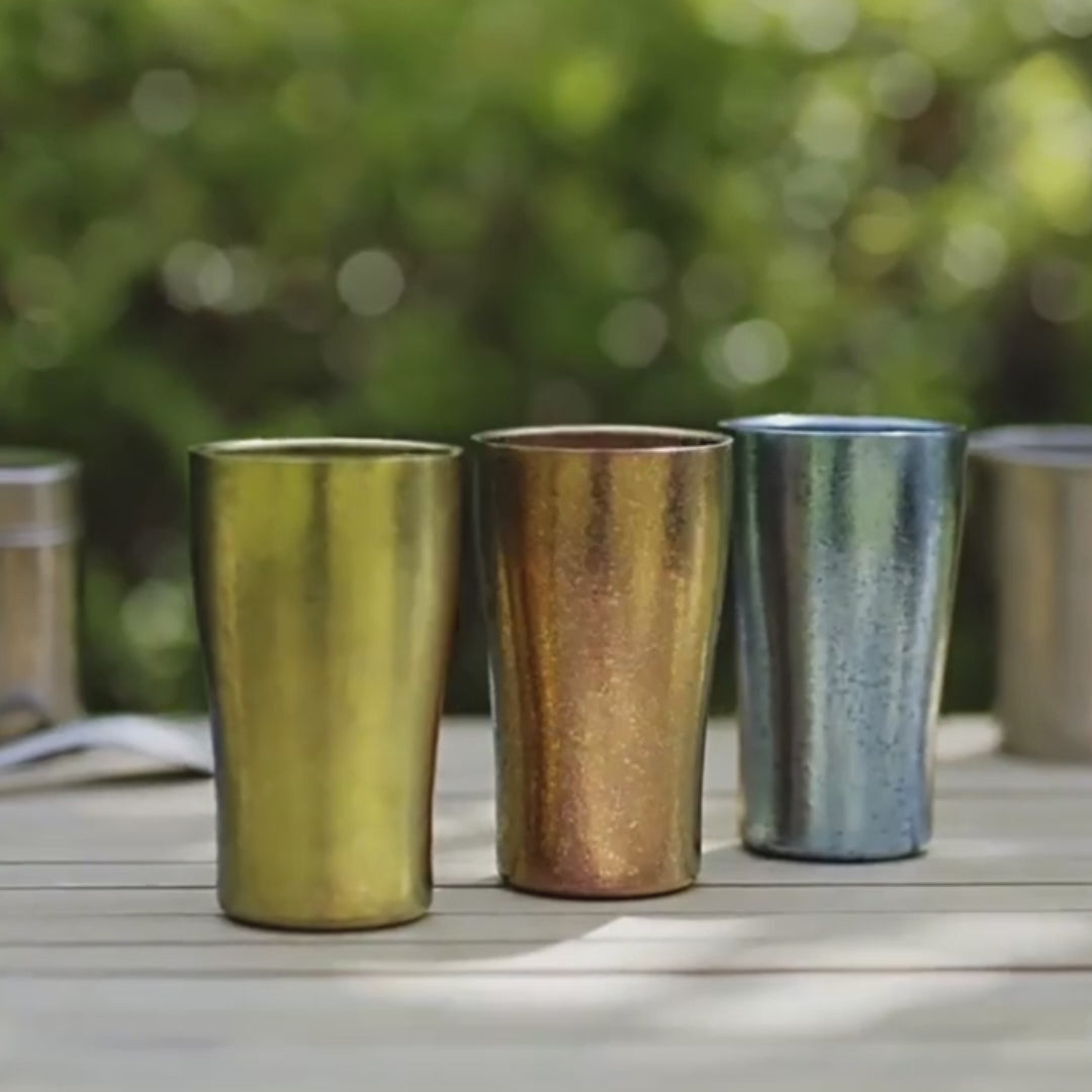 Aurora Cup – Double-Wall Titanium Crystal Beer Camping Mug