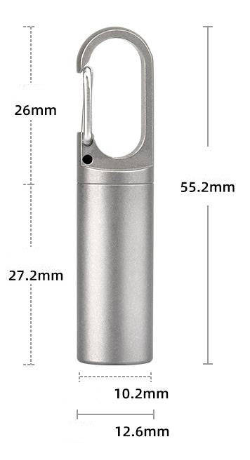 ADD-ONS:Titanium Pill Case Clip - Waterproof Portable Keychain for Medicine