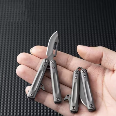 PicoBlade – Compact Stainless Steel EDC Keychain Knife with Butterfly Action