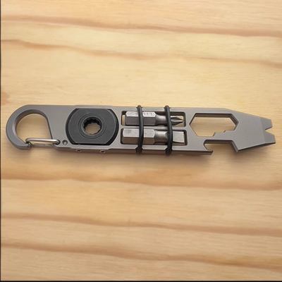 Titanium Falcon EDC Multi-Tool – Ultra-Light Ratchet Pry Bar & Dual Bits