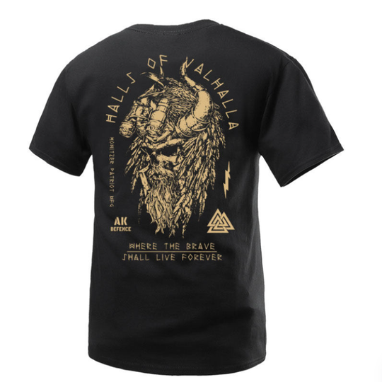 Military Viking:Tactical Rugged Crew Neck Men's Short Sleeve T-Shirt