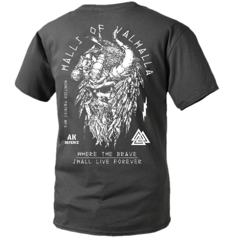 Military Viking:Tactical Rugged Crew Neck Men's Short Sleeve T-Shirt