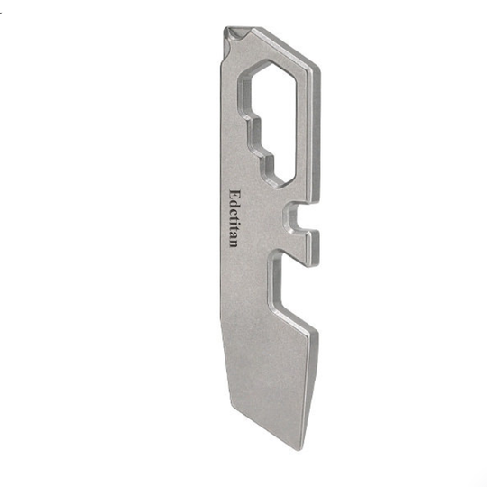 TC07D – Titanium Keychain Tool With Screwdriver, Opener, Ruler & Wrench