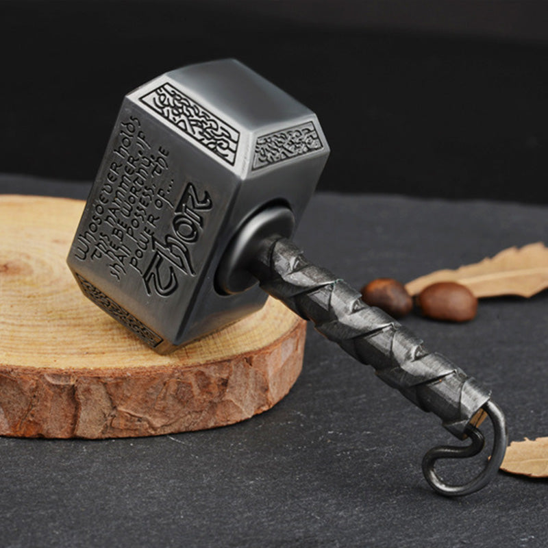 Thor's Spin: Heavy Metal Thumb Fidget Spinner Ratchet Click