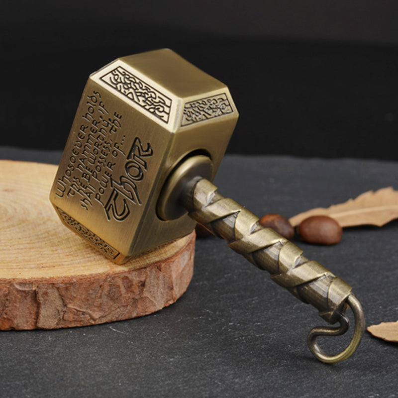 Thor's Spin: Heavy Metal Thumb Fidget Spinner Ratchet Click